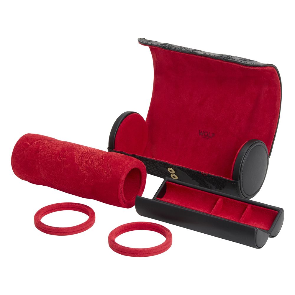 Wolf Lunar Triple Watch Roll