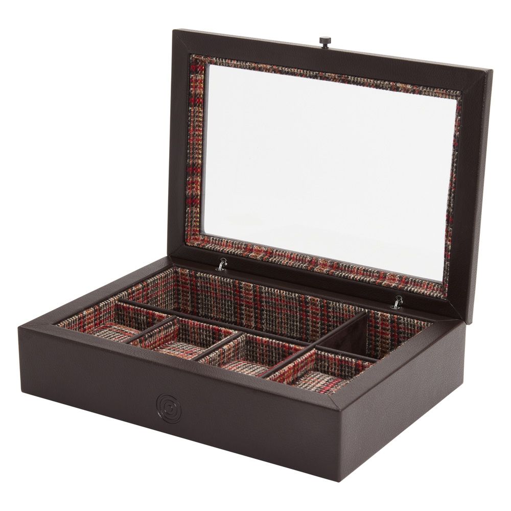 WM Brown 4 Piece Watch Accessory Box