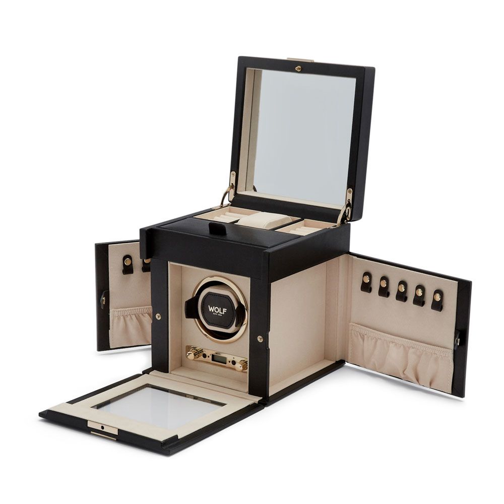 Palermo Single Watch Winder with Jewelry Storage