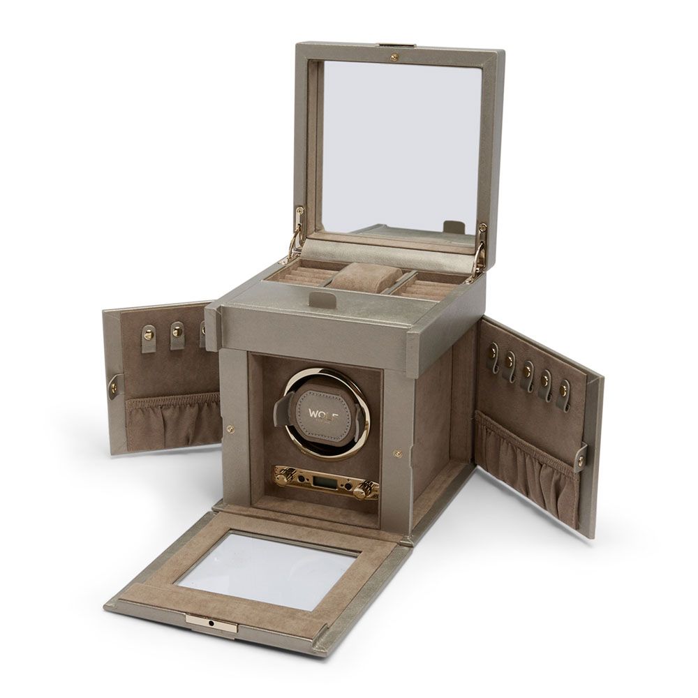 Palermo Single Watch Winder with Jewelry Storage