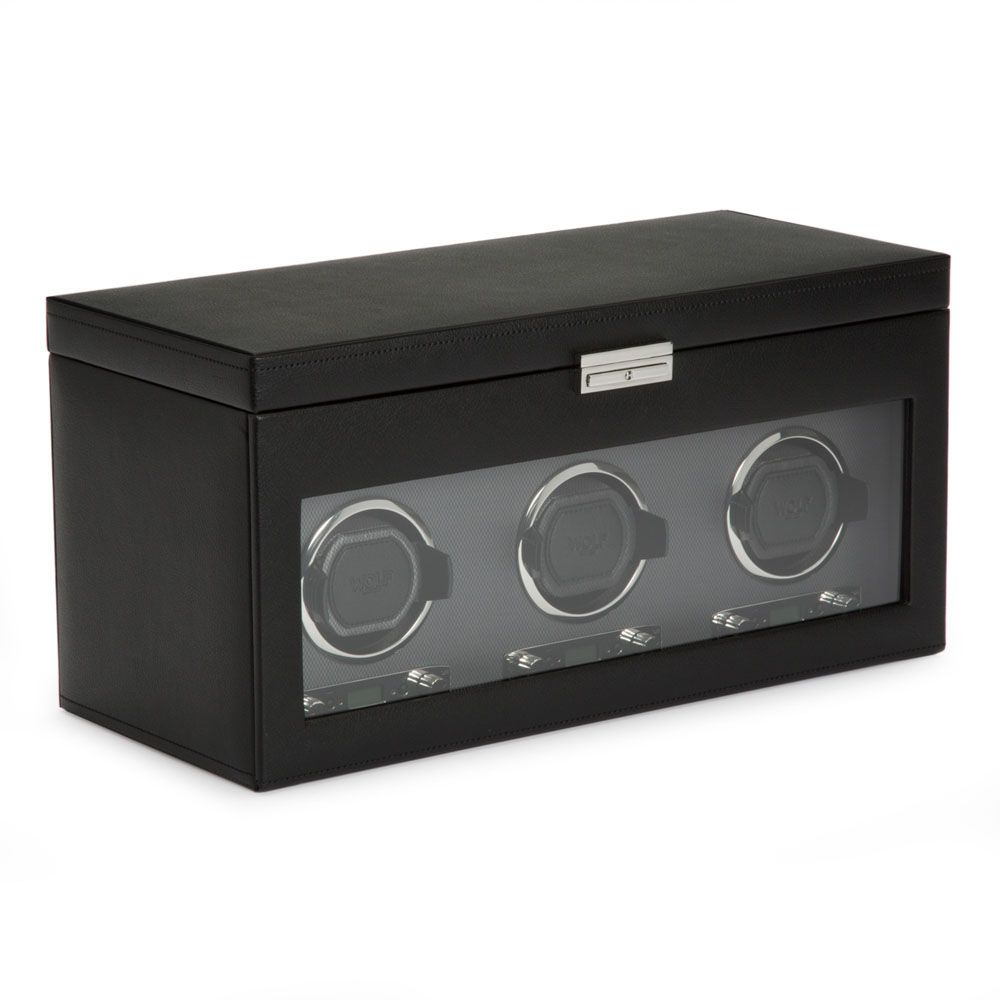 WOLF triple watch winder with storage