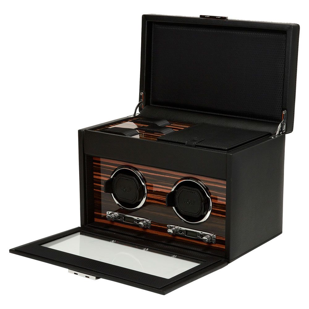 Roadster double watch winder with storage