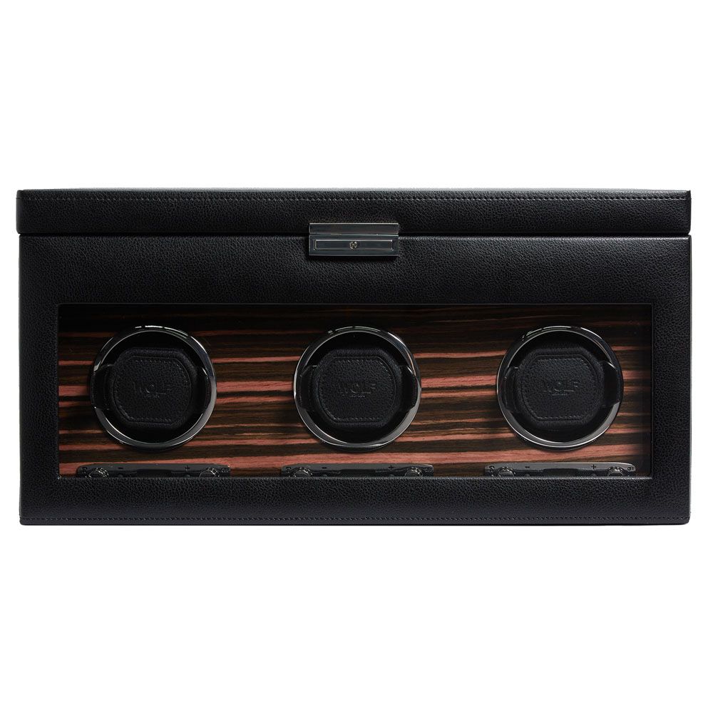 Roadster triple watch winder with storage