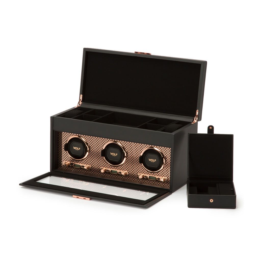 Axis triple watch winder with storage